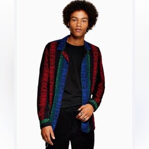 TOPMAN SNAKE PRINT SHIRT